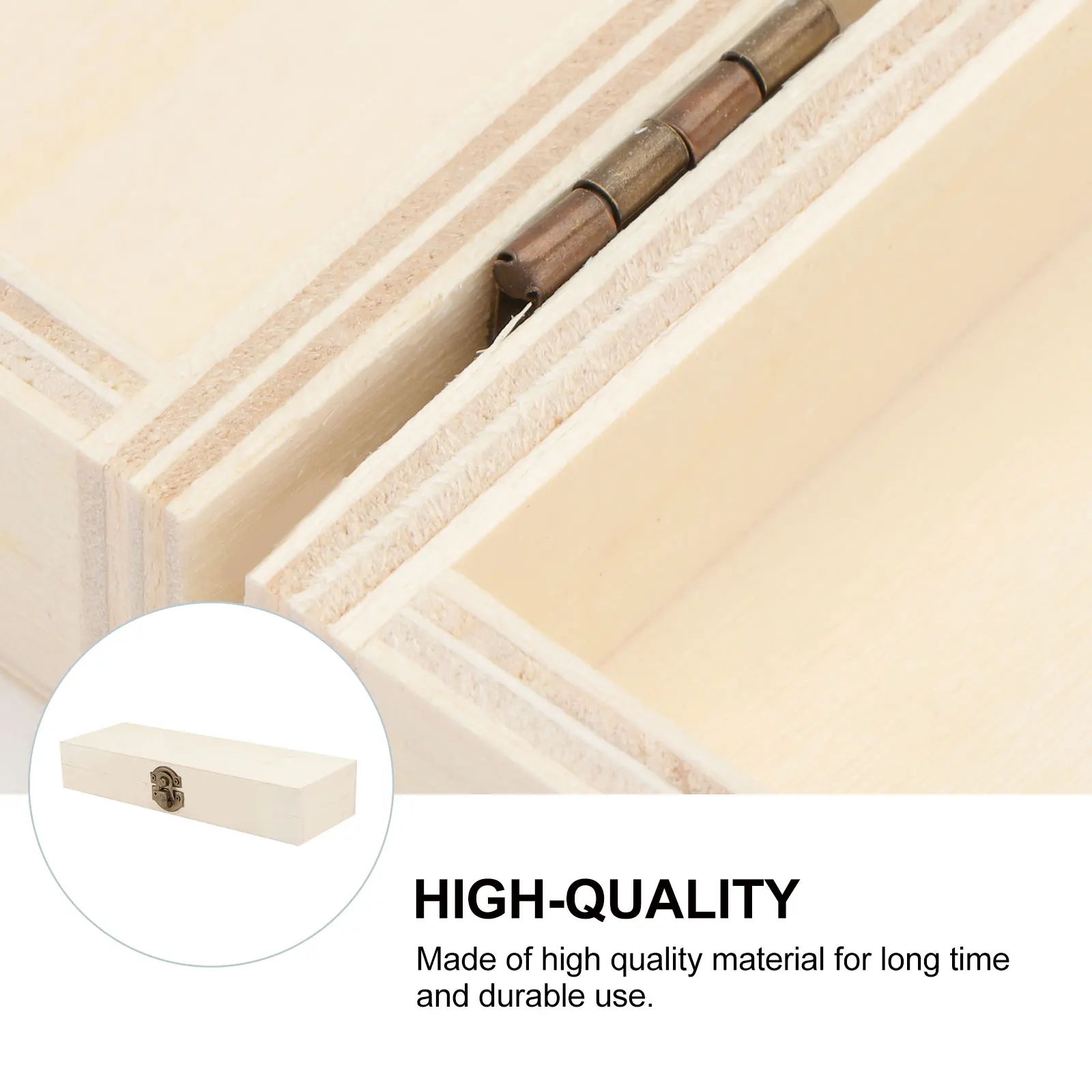 

2pcs Wooden Stationery Box Vintage Solid Wood Pen Storage Case for School Supplies Retro Creative Desk Organizer
