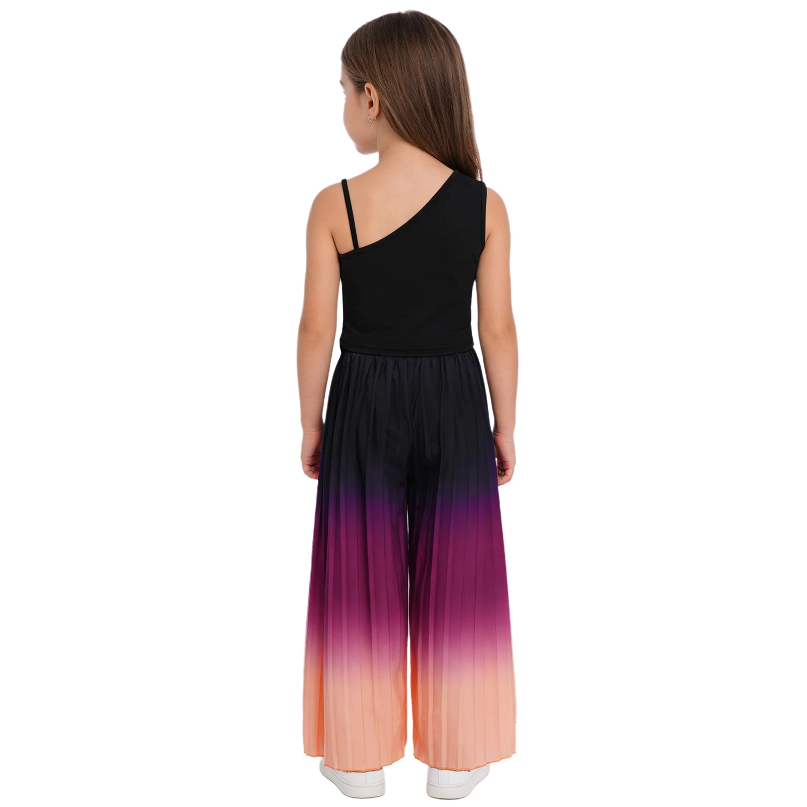 Summer Stylish Teen Girls 3 Piece Set Suspender Sleeveless Vest Top Wide Leg Casual Trousers Belt Outfits Soft Girl Clothes