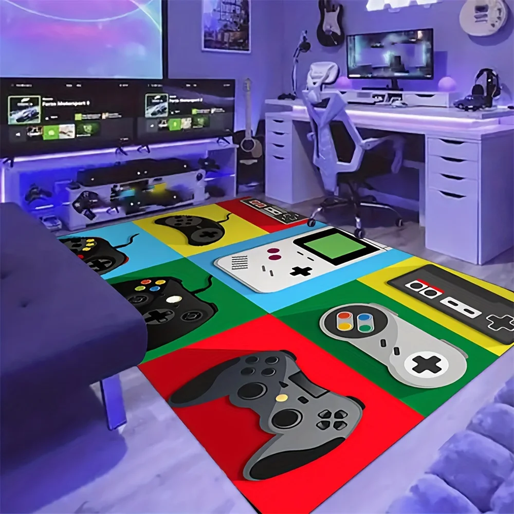 

Game Play Controller Gamepad Soft Carpet Non-Slip Mats Rectangle Area Rugs for Kids Living Room Bedroom Study E-sports Roomroom