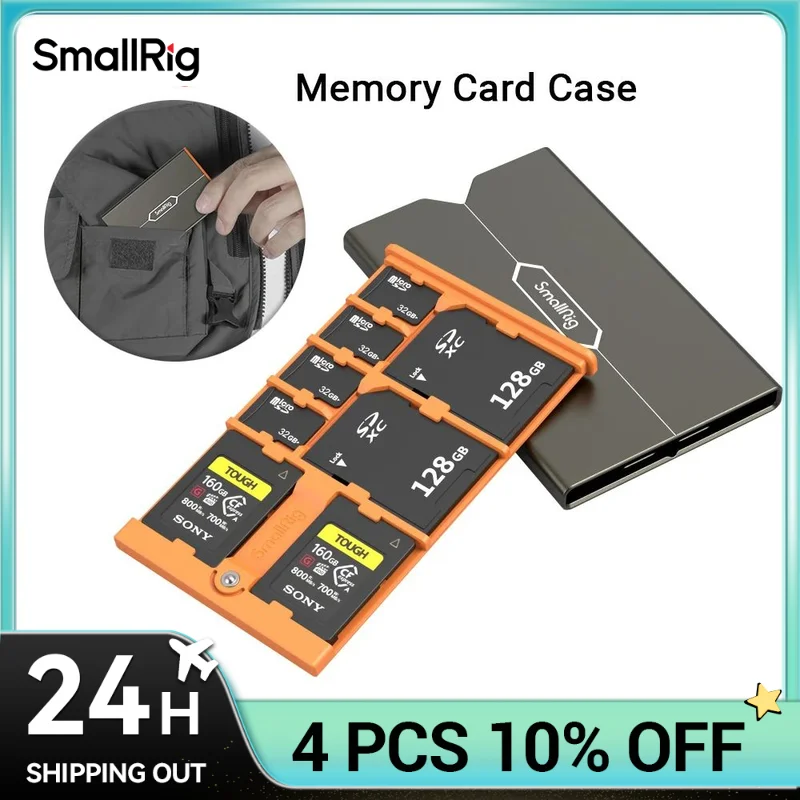 SmallRig Memory Card Case for Sony CFexpress Type-A with SD and Micro SD Card Slots Stylish and Thin 4107