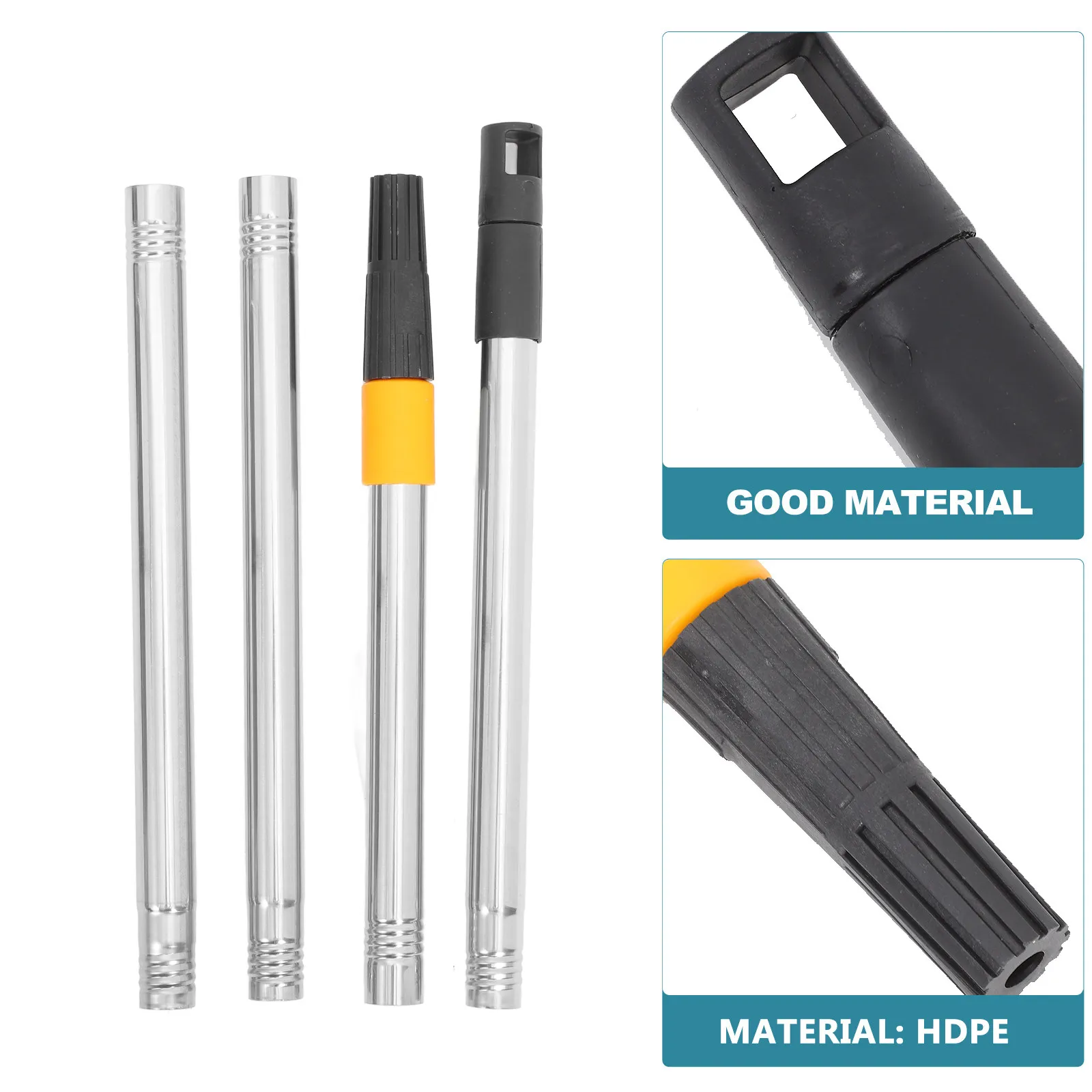 Extendable Paint Roller Pole Stainless Steel Telescopic 1.2-2.4 Meter for Professional Wall Ceiling Painting Minimal Splatter