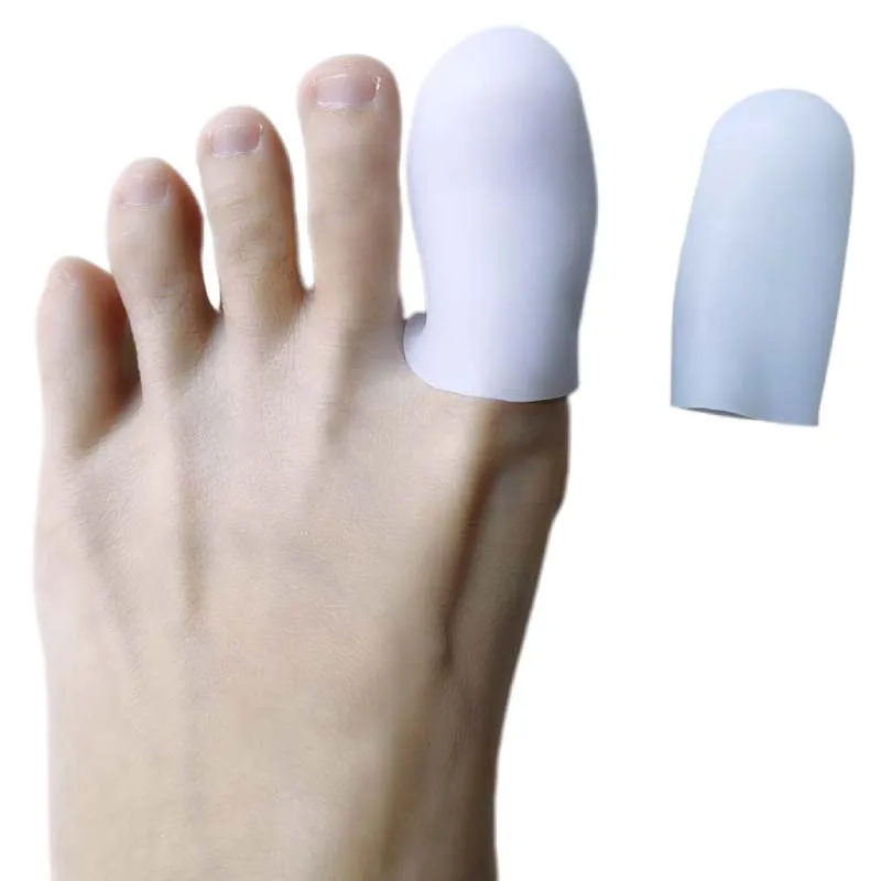 5Pairs Silicone Thumb Protector Gel Dedo Toe Caps Covers Prevenção Hammer Toe Separadores Calos Blisters Foot Care Alívio da dor