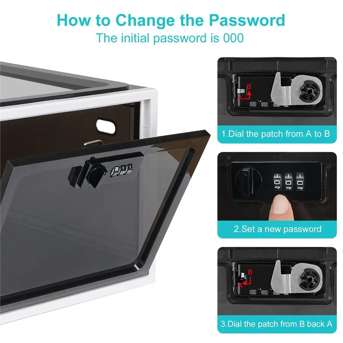 2026-new-medicine-lock-box-cell-phone-lock-box-lockable-storage-box-refrigerator-food-lock-box-tablet-storage-cabinetblack