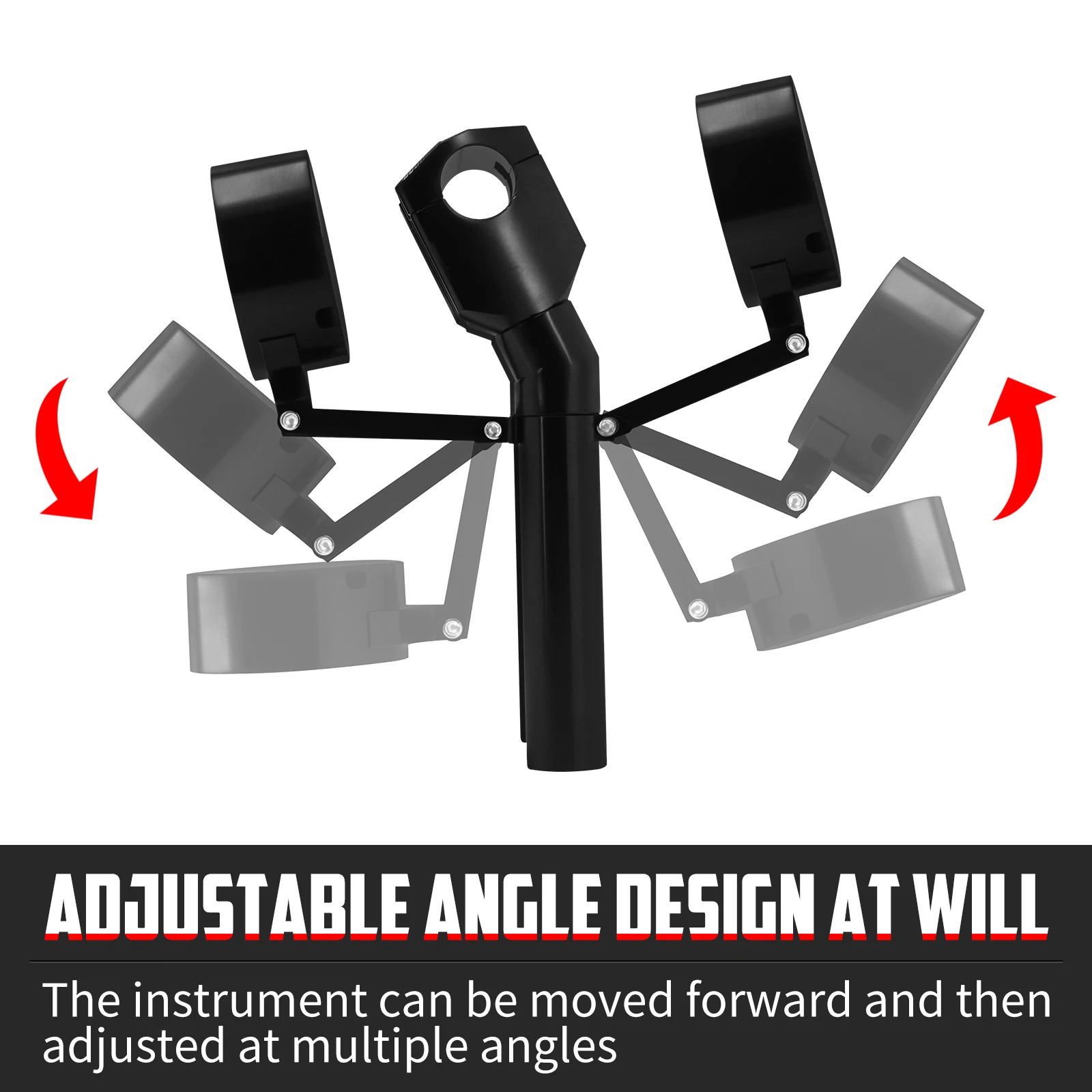 Motorcycle Kickback Riser Bracket 10'' Adjustable Instrument Handlebar Risers Support Kit For Harley Softail Low Rider S 2022-24