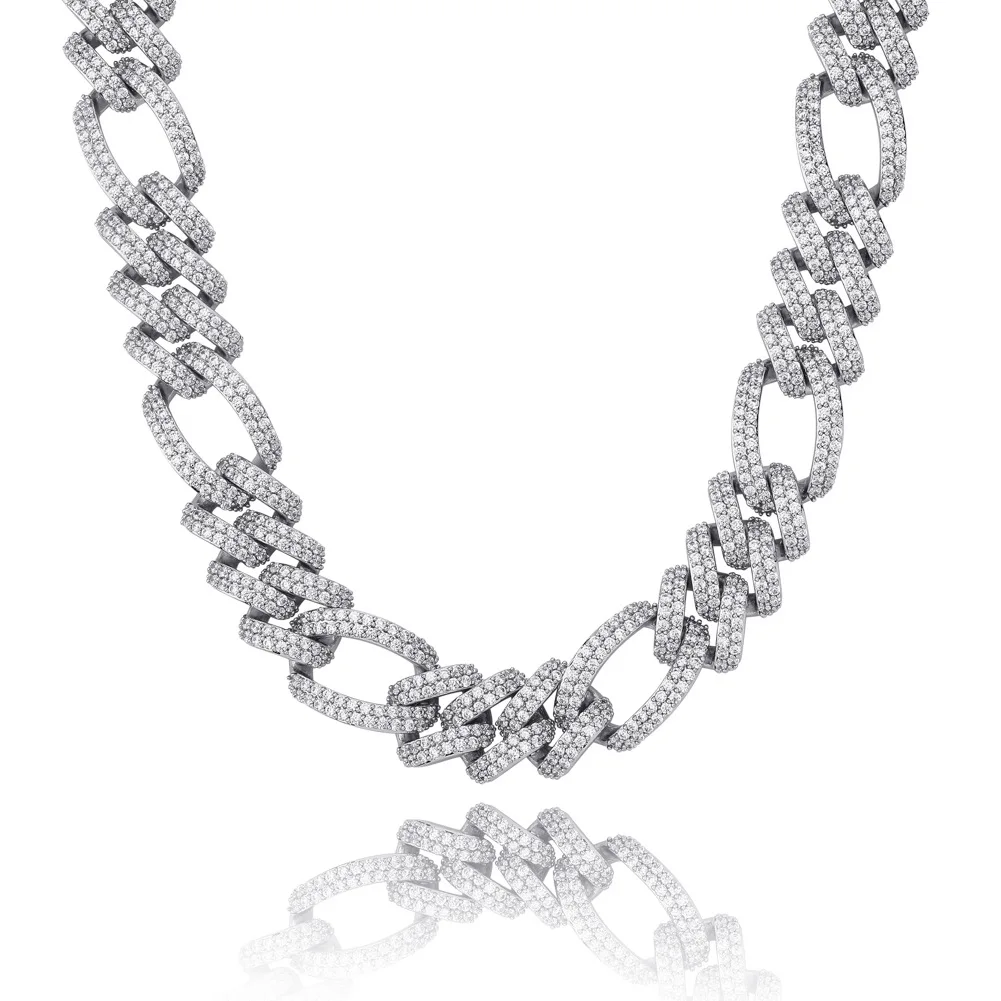 

Уникальное ожерелье в стиле хип-хоп в уличном стиле — кубинская цепочка из розового золота с бриллиантами