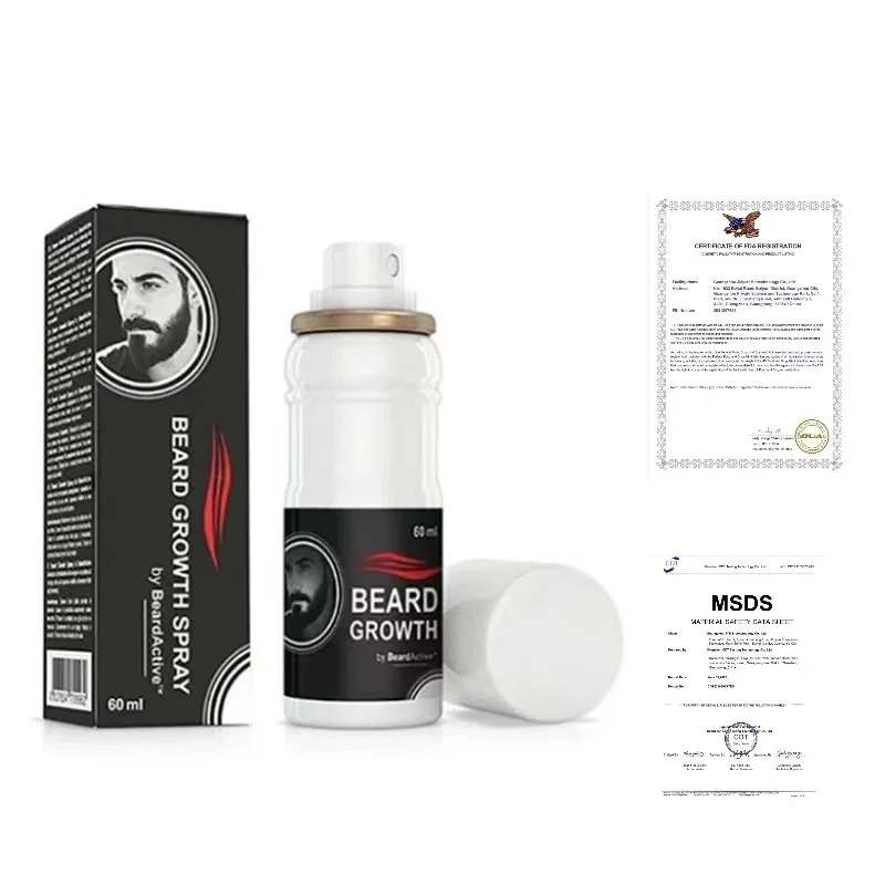 Men's Beard Growth Fluid Nourishing Moisturizing Beard  Enhancer Thicker Anti Loss Moustache Growth Beard Growth Spray for Men