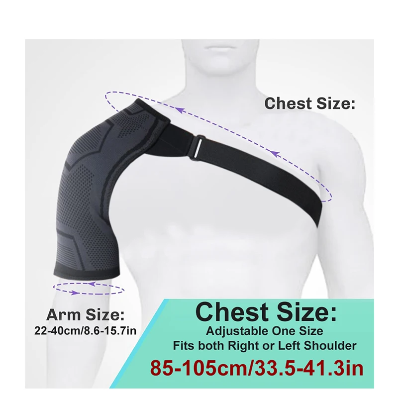 1pcs  Shoulder Brace Support Compression Sleeve for Torn Rotator Cuff AC Joint Pain Relief Arm Immobilizer Wrap Stabilizer - Image 5