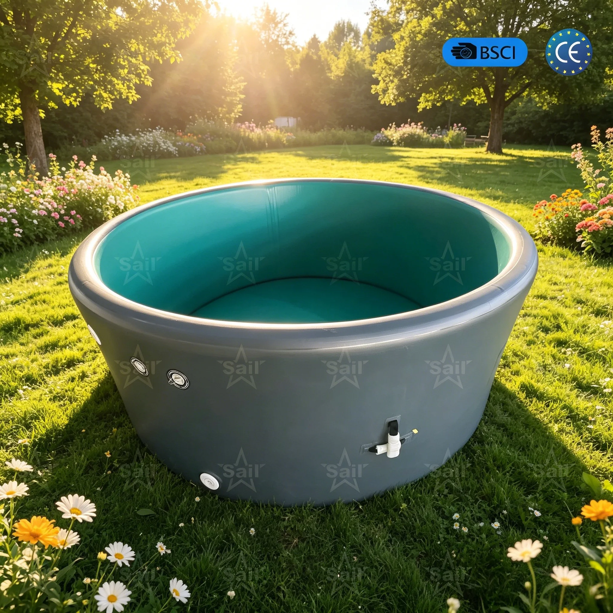 Heavy Duty Drop Stitch Inflatable Pool 15cm Thick Ultra Stiff PVC Custom Color Athlete Recovery Swimming Pool Factory Supply
