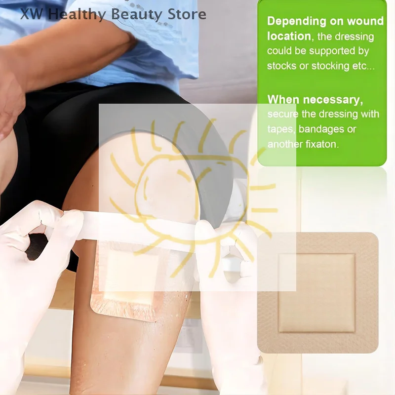 1-шт-силиконовая-пенопластовая-повязка-с-каймой-стерилизованная-водостойкая-повязка-на-рану-пластырь-повязка-домашняя-дорожная-аптечка-первой-помощи