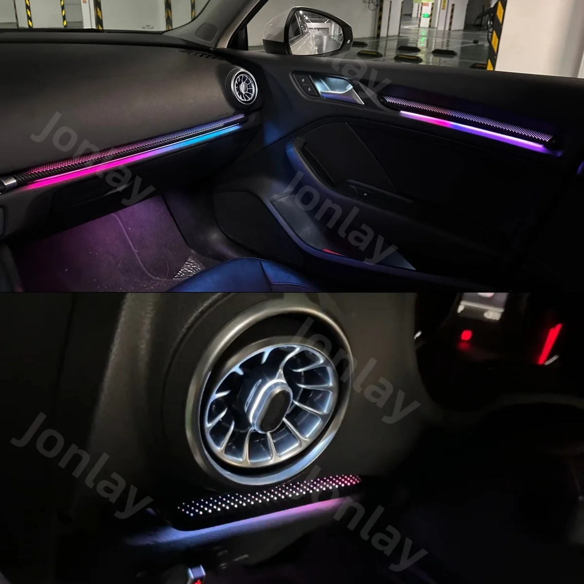 Jonlay Ambient Light ForA3 8v S3 Rs3 2013-2020 LHD RHD Interior Atmosphere Lamp Decorative Trim Lighting Car Mood Light Auto