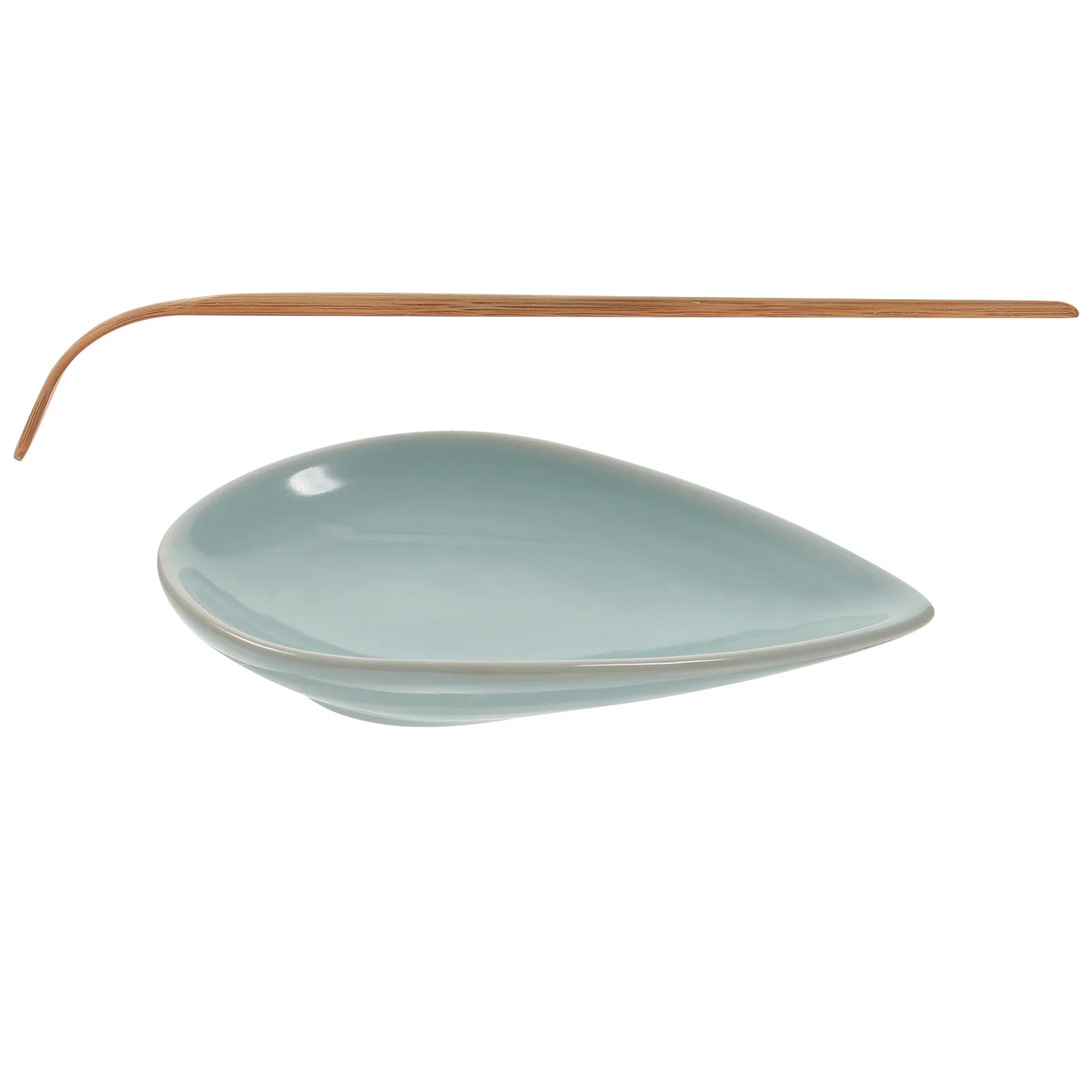 

1Set Ceramic Tea Scoop Lightweight Practical for Brewing Tea Sugar Powder Spice Coffee Bean Scoop Coffee Bean Plate