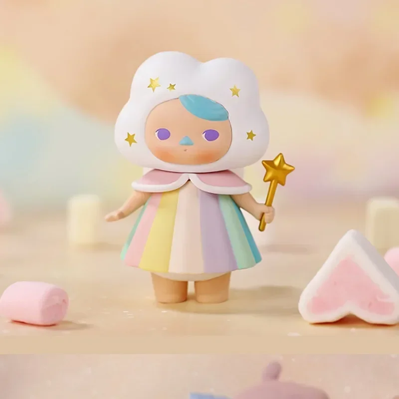 POP MART ซีรีส์ Pucky Forest Elf กล่องสุ่ม ของตกแต่งโต๊ะทำงาน โมเดลน่ารัก ของขวัญ ของเล่นเด็กผู้หญิง อนิเมะ