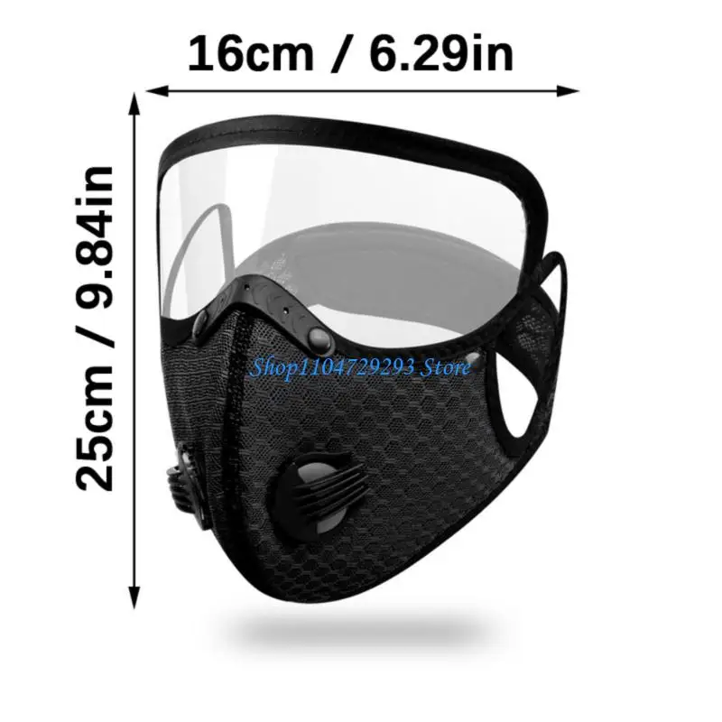 Y2GD Reusable Face Mask Breathing Valves Sports Cycling Outdoor Active Carbon Filter