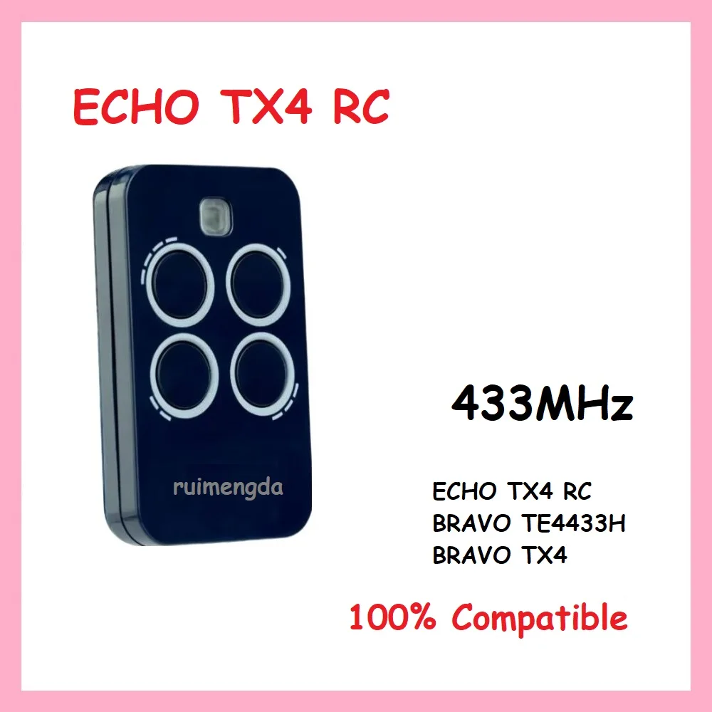 Garagem elétrica Porta e Portão Controle Remoto, Transmissor de mão, 433MHz, 6100334, ECHO TX4 RC, BRAVO TX4, BRAVO TE4433H, 3pcs