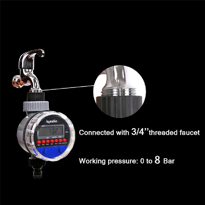 

AD30-1 PCS LCD Display Garden Watering Timer Plastic+Metal Irrigation System For Garden Watering