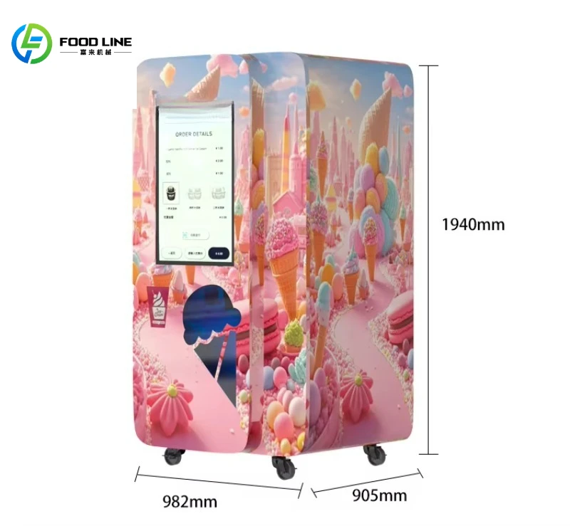 Customize Automatic Ice Cream Vending Machine Smart Self Service Cup Ice Cream Maker with Touch Screen and Fast Cooling System