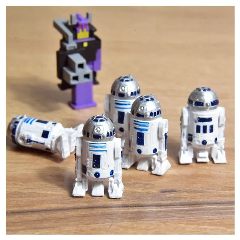 Starwarses Action Figure Robot R2-D2 Cartoon Q Verison Mini Peripherals Ornament Model Toys