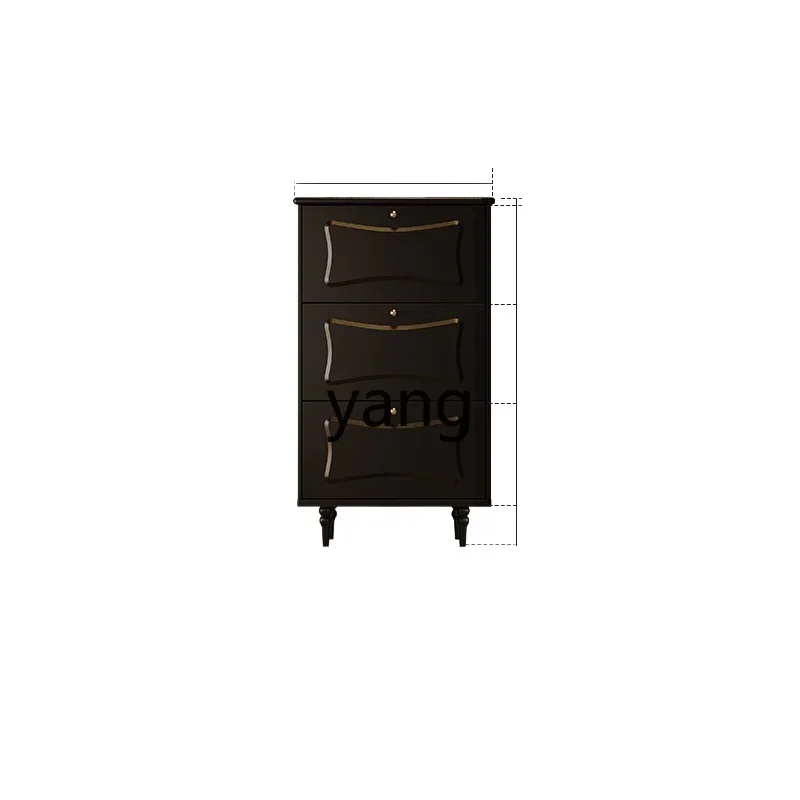 

yjq light luxury retro home interior high-end entry door living room ultra-thin tipping bucket entrance shoe cabinet