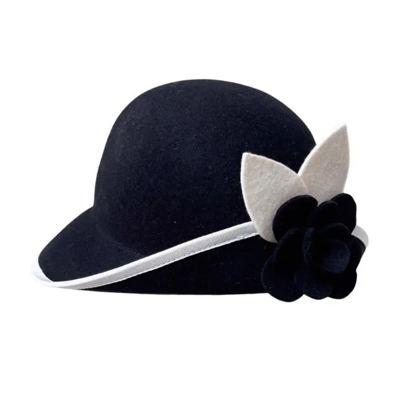 31bb-camellia-trim-dome-hat-role-play-flapper-costume-hat-stage-performances-wool-hat