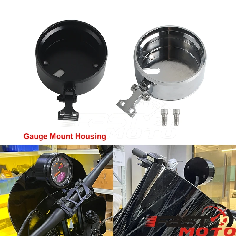 Motorbike T-bar Riser Gauge Mount Speedometer Bracket Housing Relocation For Harley Softail Low Rider S FXLRS Fat Bob FXBB FXBBS