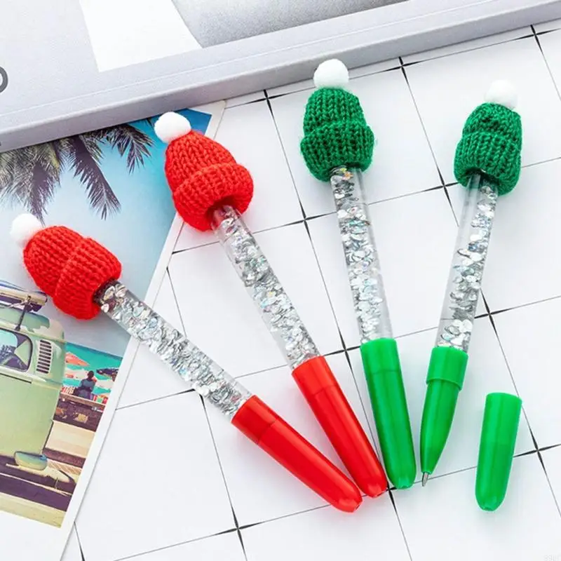 

Рождественские ручки для письма, набор из 6 многоразовых картриджей с чернилами, шариковые ручки, школьные принадлежности с все