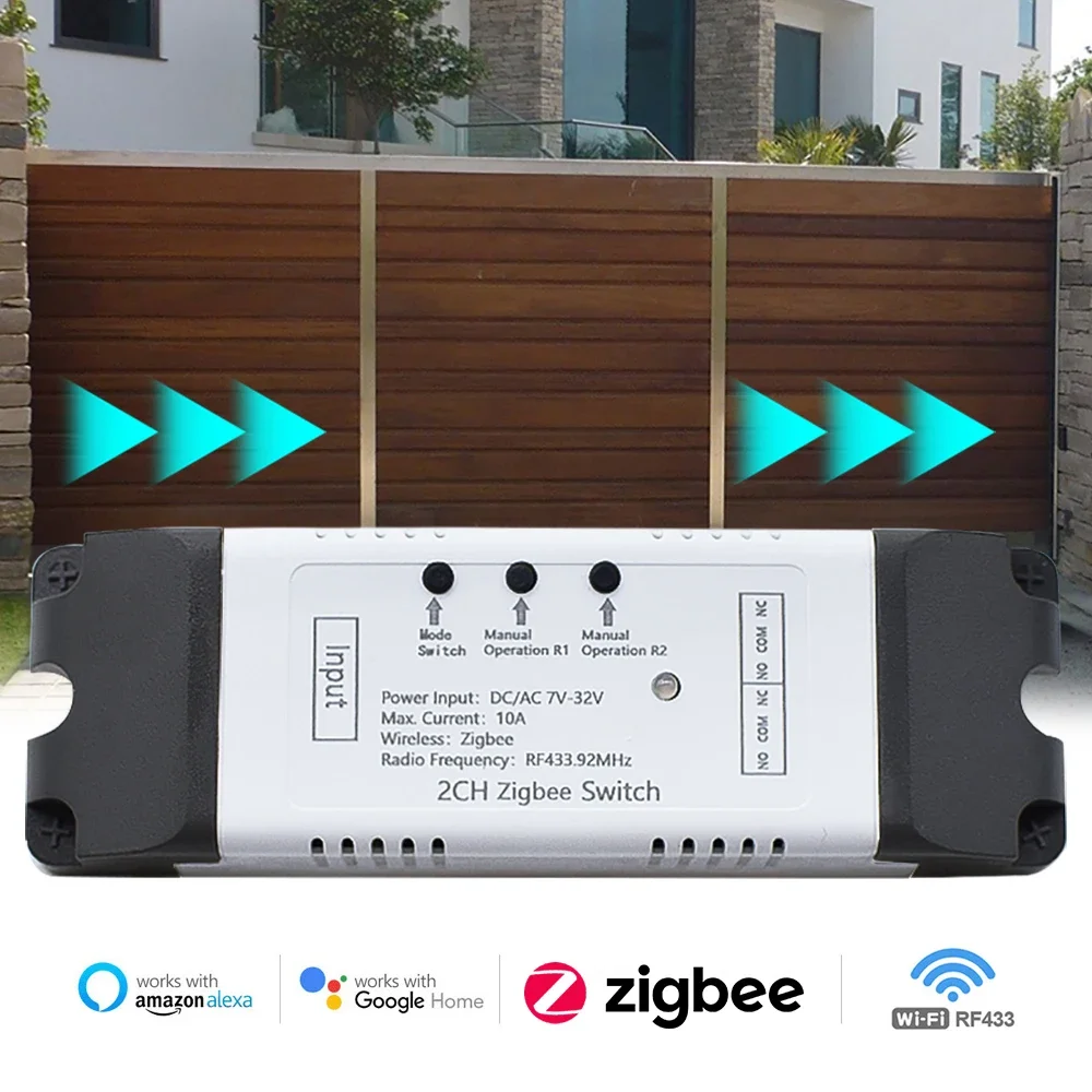 1/2CH TUYA Zigbee Motor Module 7-32V 110V 130V 220V Switch Smart Life Automation Relays Work With Alexa Google Home Alice