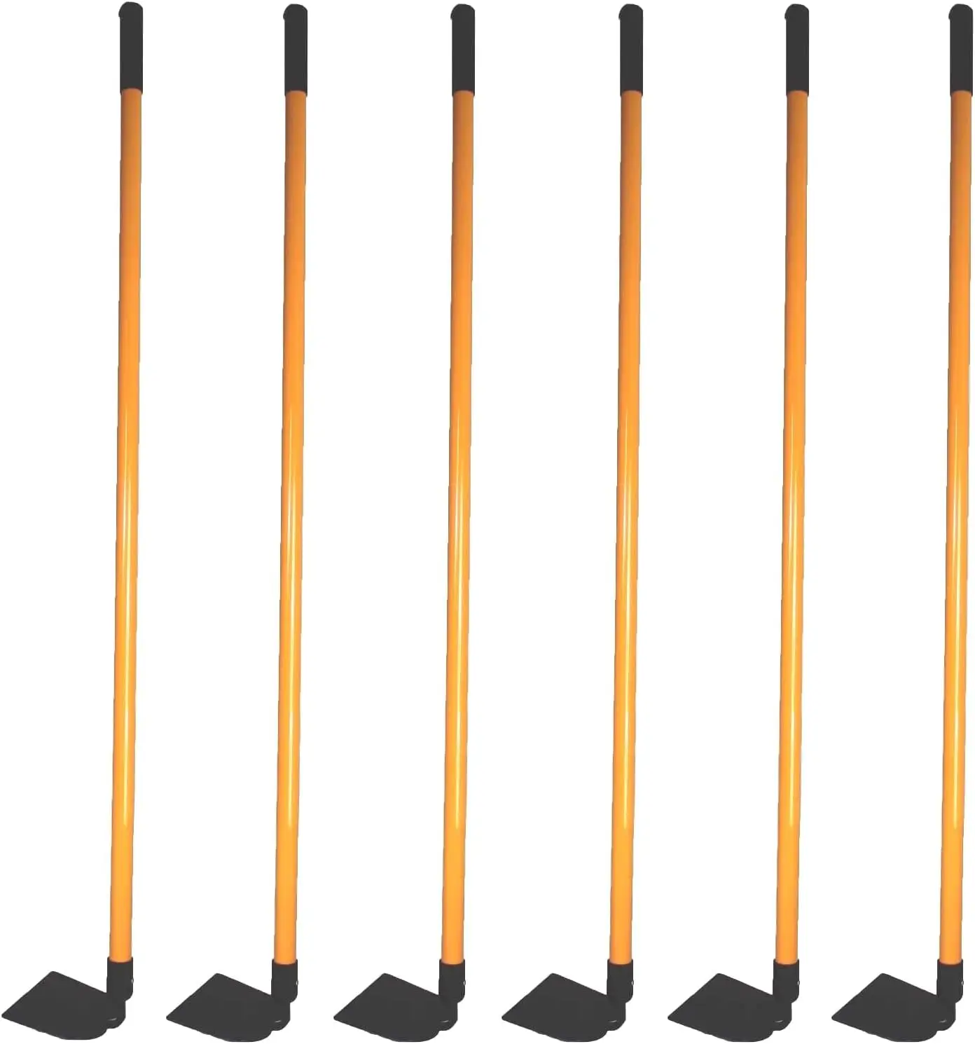 

Hoe (6 Pack)– Sturdy Hand Tiller Heavy Duty Blade for Digging, Loosening Soil, and Weeding Rubber Grip Handle for a Strong