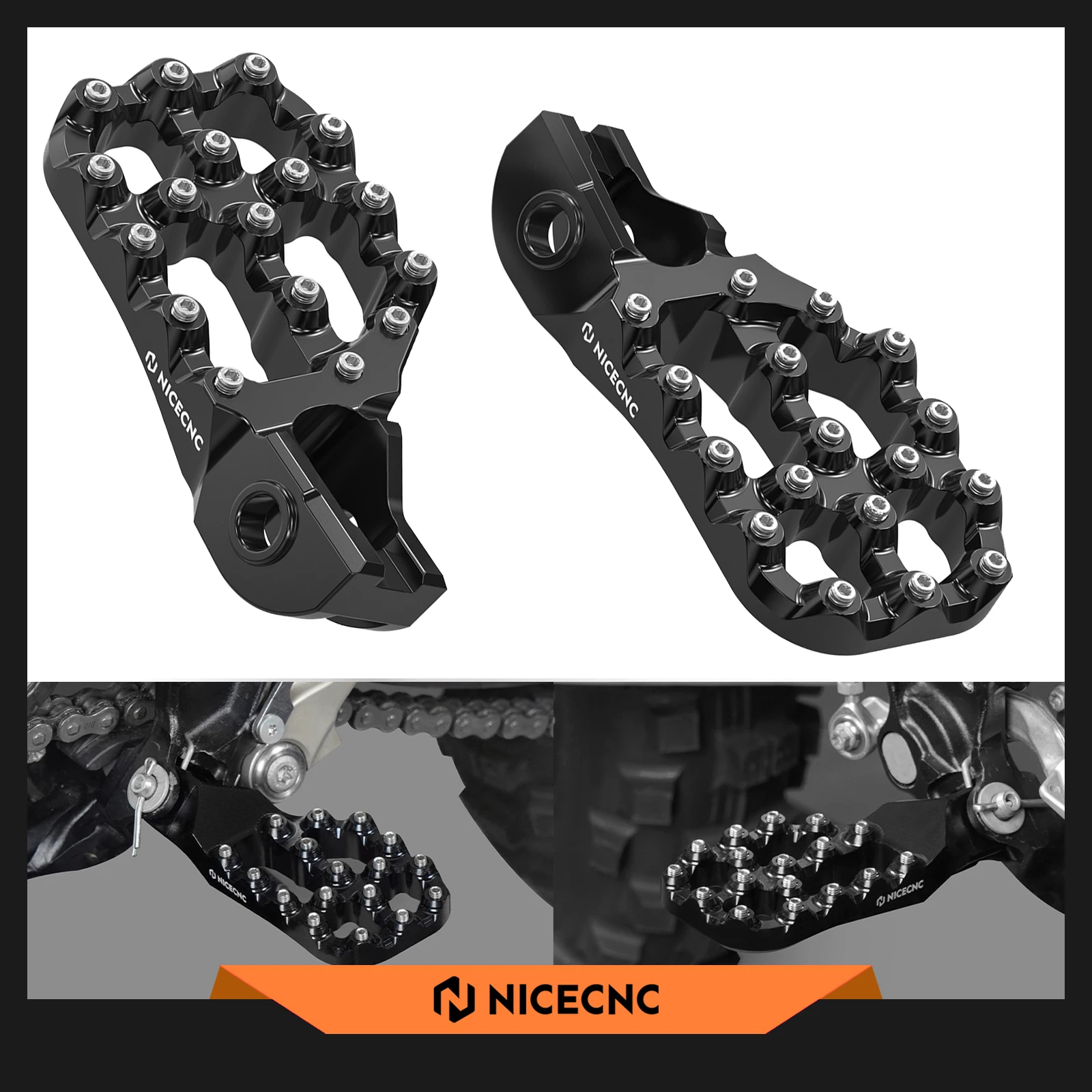 

NICECNC For KTM EXC 300 2023 EXC XCW EXCF 500 450 400 350 300 250 200 150 125 85 SX XC F 2018-2022 Offset Foot Pegs Footrest Kit