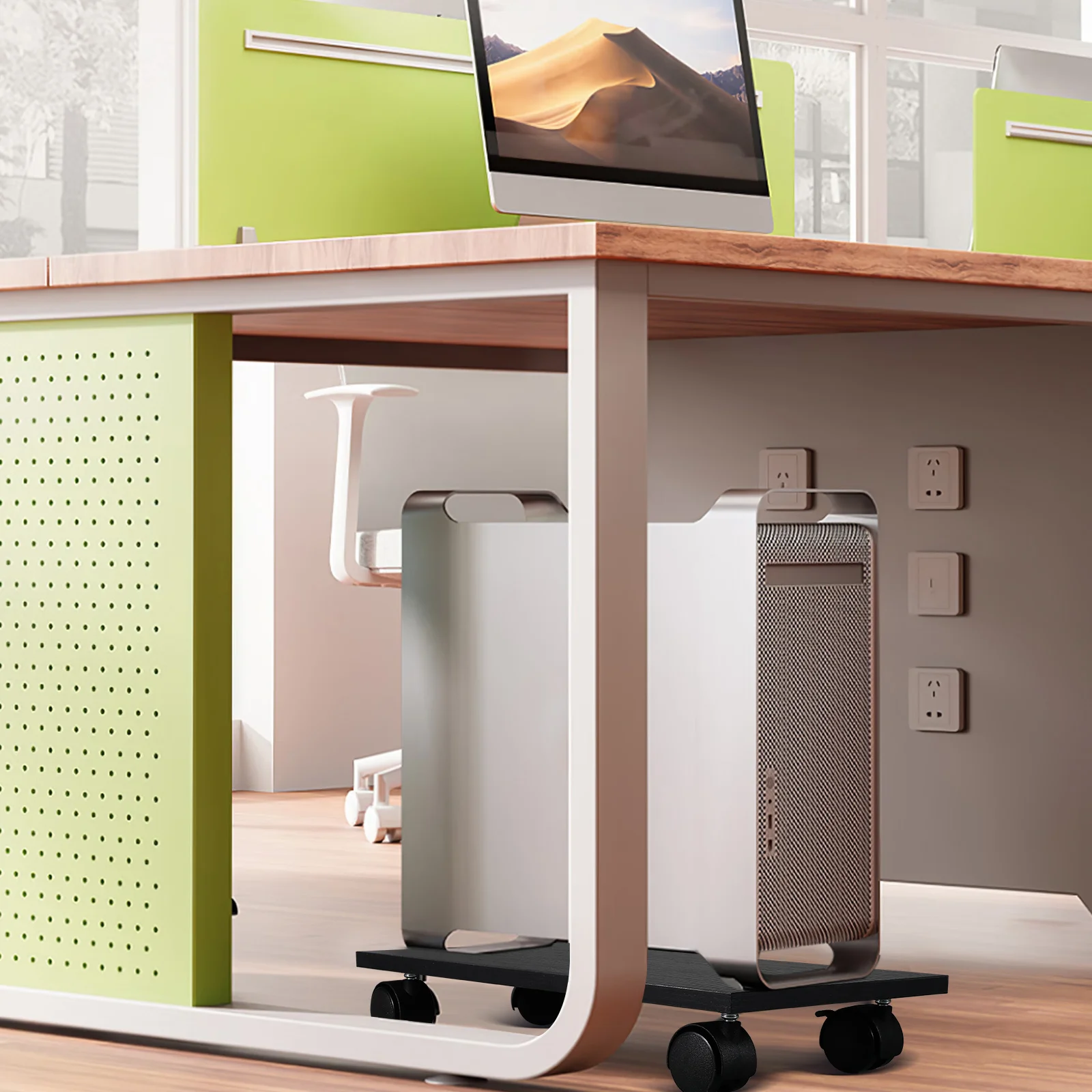 

Подставка для компьютерной башни, регулируемый держатель для мобильного процессора с 4 колесами на колесиках под столом, напольная тележка для ПК, подставка для ПК для геймеров, студентов