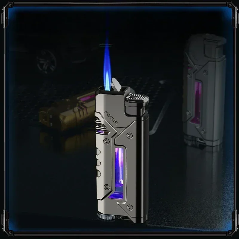 

New Portable Metal Windproof Lighter Mini Butane Gas Lighter Unusual Jet Lighters Smoking Accessories Gadgets For Men