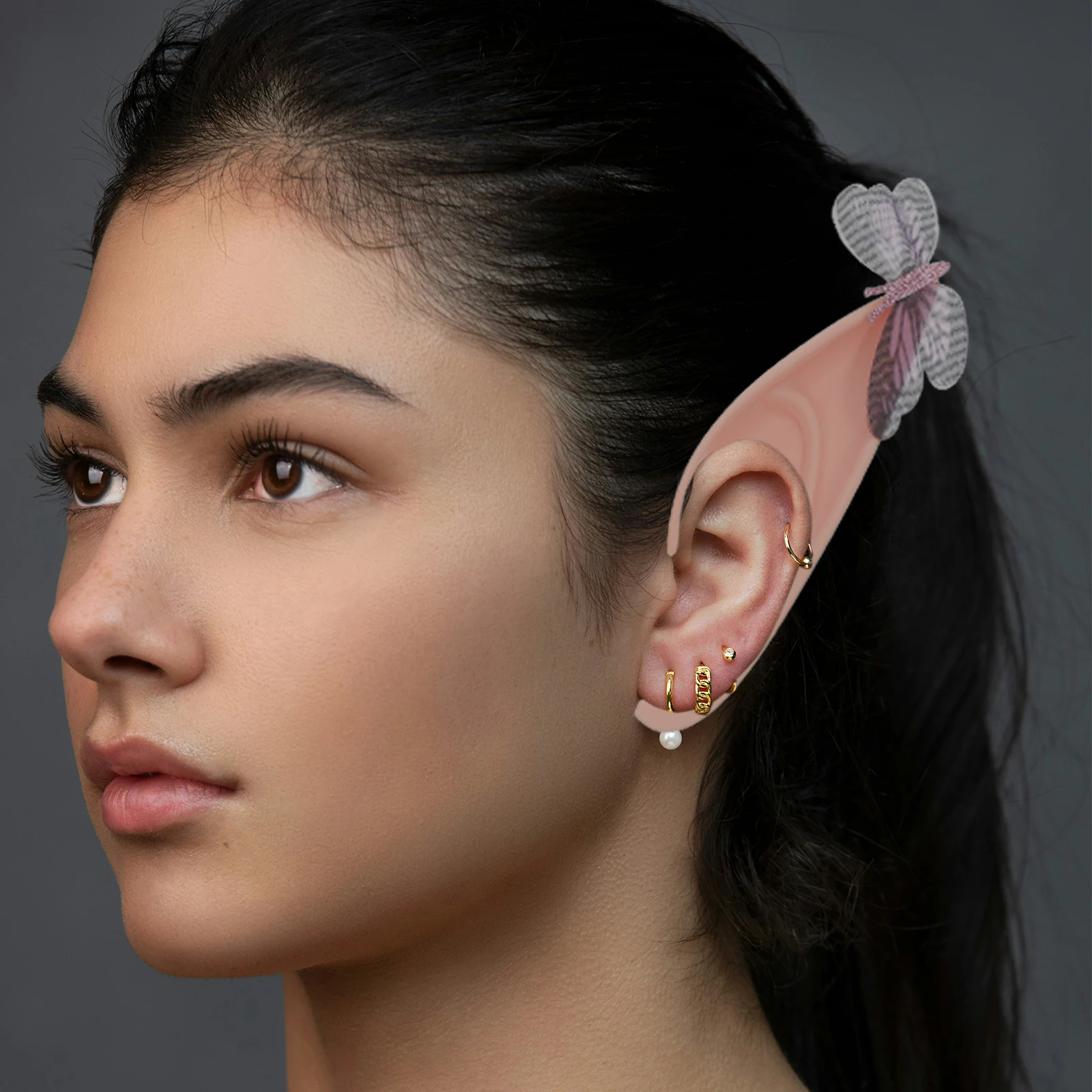 

2 Pcs Elf Ear Props Fairy Hair Accessories Headpiece for Women Cosplay Costume Accessory Emulsion Man