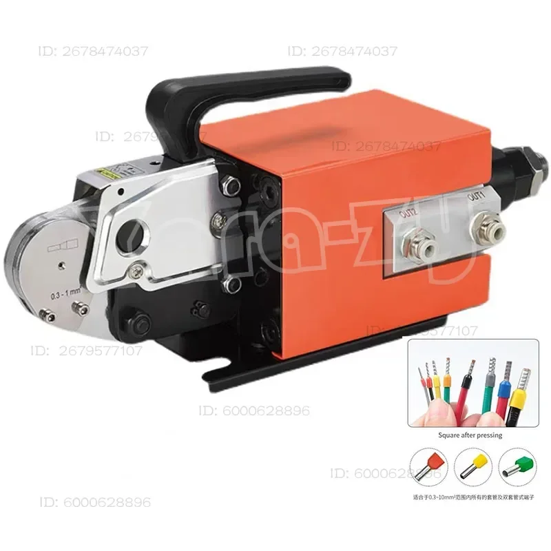 0.3-10mm pneumatic tubular terminal crimping double needle type cold-pressed terminal crimping machine wiring pliers AM6-4