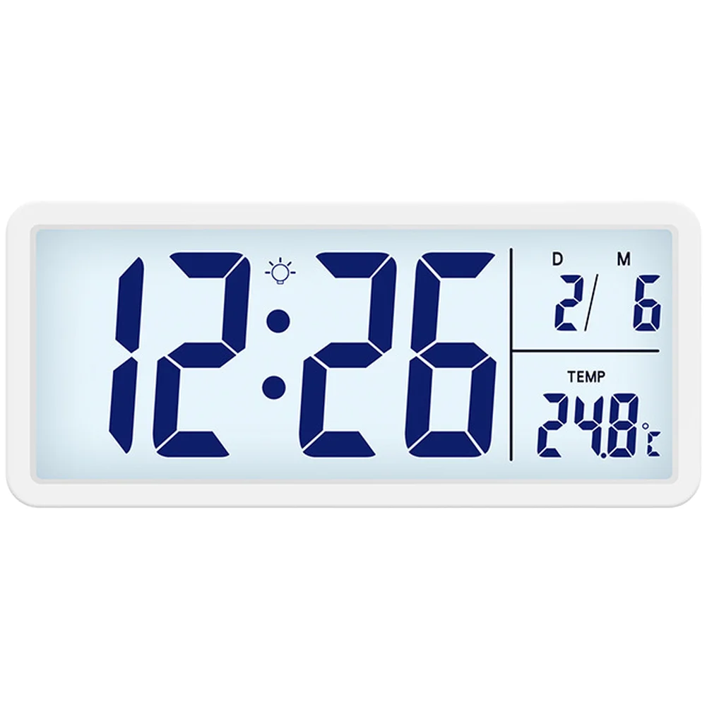 Digital Wall Clock with Climate Monitoring Function and Nordic Design Elements for Modern Interior Applications