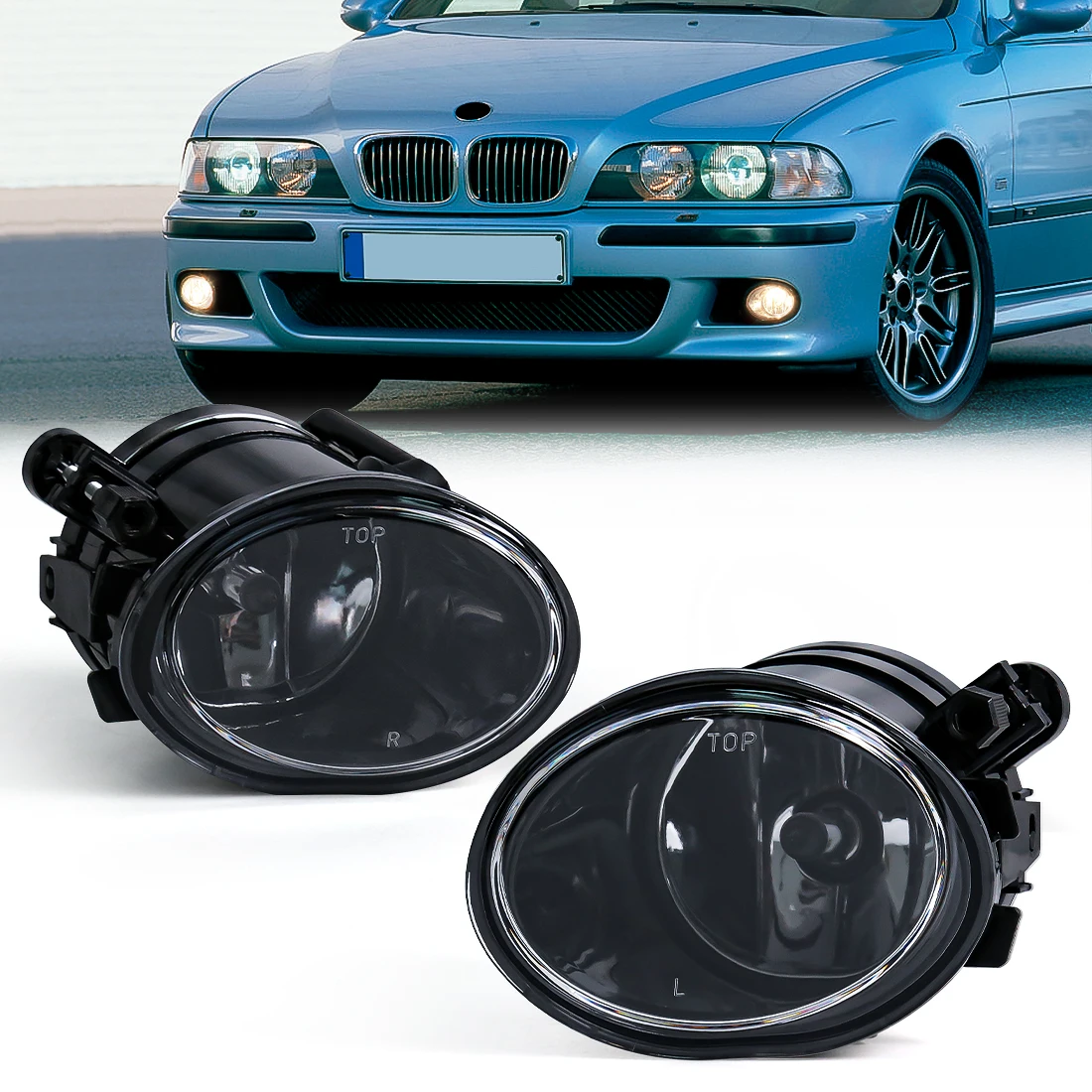 LED Bulb Lamp For BMW E39 M5 2001 2002 2003 E46 3 Series M3 2002 2003 2004 2005 2006 Fog Light Car Front Bumper Halogen Lights