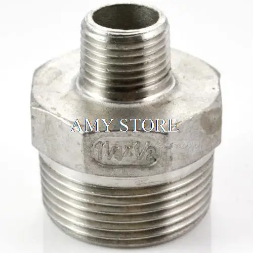 

1-1/4"x1/2"Male Hex Nipple Threaded Reducer Pipe Fitting Stainless Steel 304 BSPT