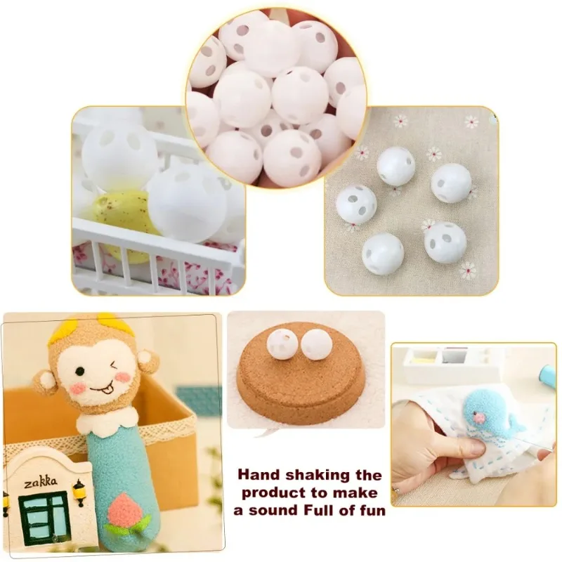 

10PCS Custom 24mm Plastic Rattle Bell Ball Baby Toy Accessory Sound Wave Ball for Newborn Toddler Children DIY Plastic Toy Parts