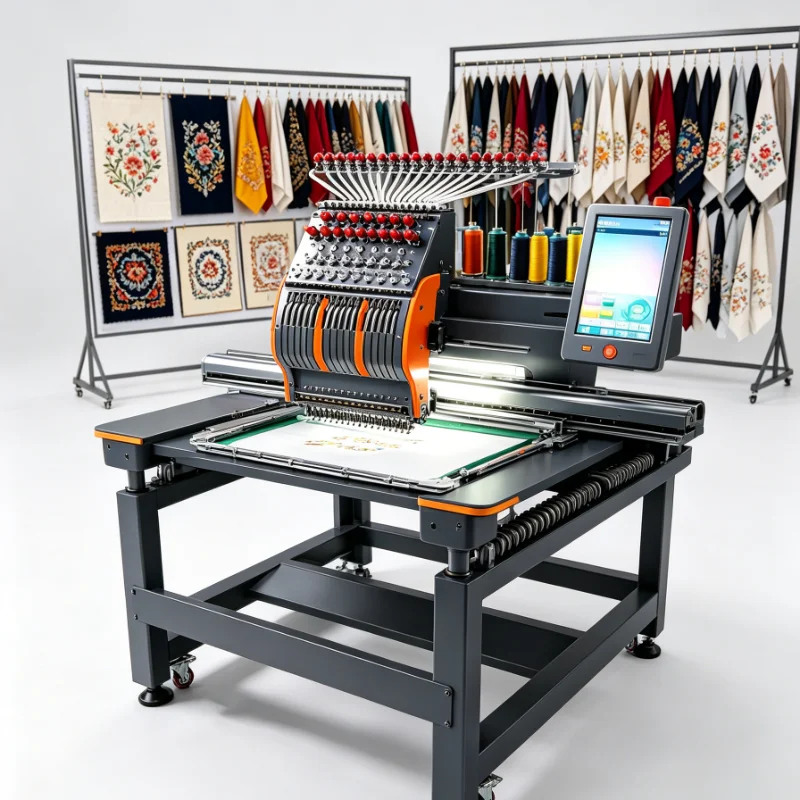 Customized High Speed Embroidery Machine 4 Needles USB Interface Built-in Patterns for Cap and Crafts
