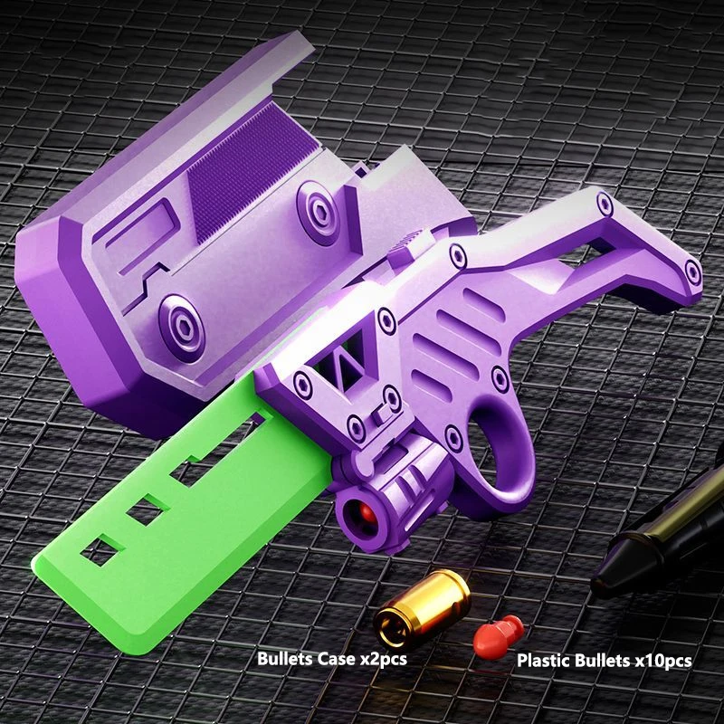 Pisau Bercahaya Plastik EDC Luar Ruangan Dapat Menembakkan Cangkang Mainan Model Pistol Alat Hadiah Kreatif