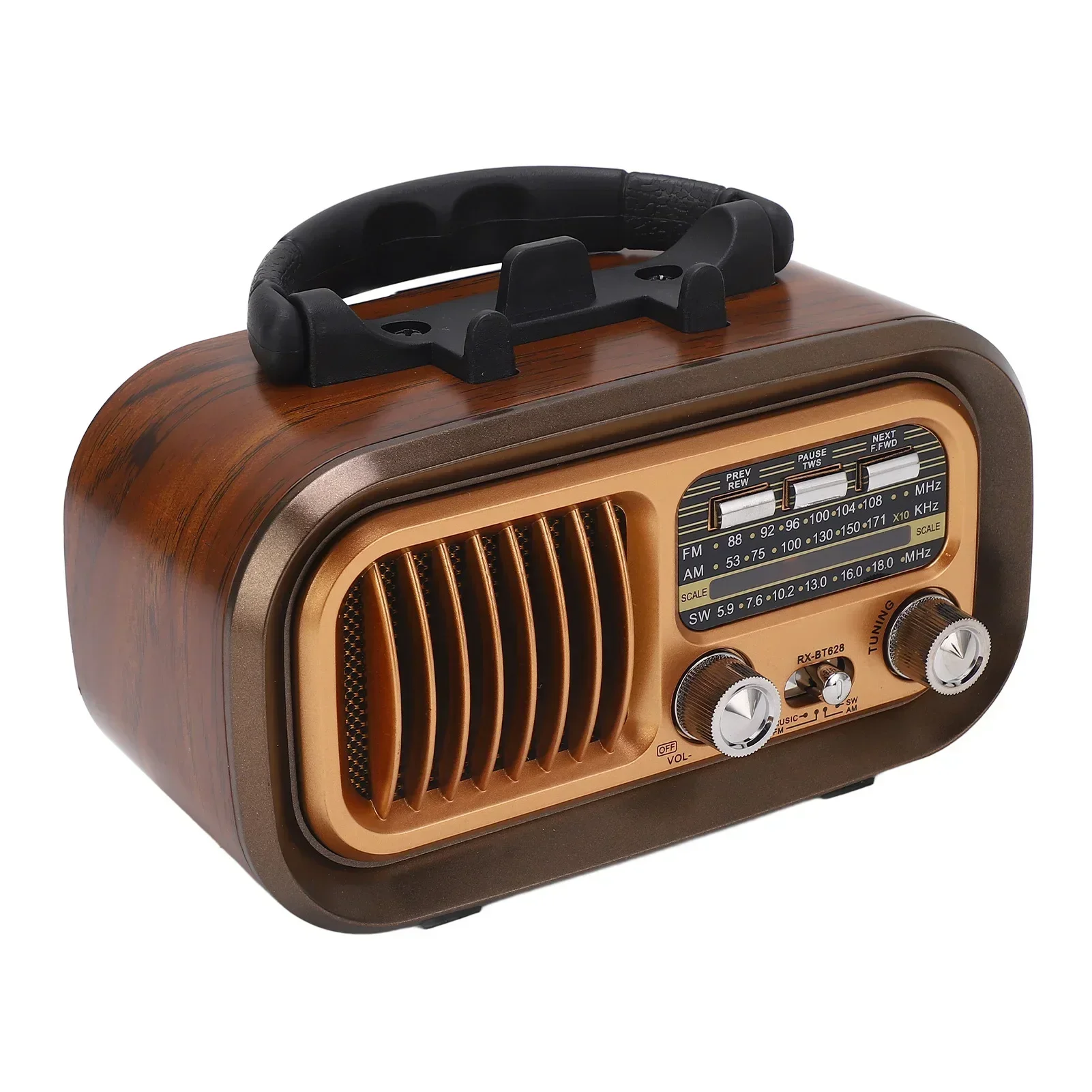 

Portable Vintage Radio Speaker 3 Bands Multifunctional Bluetooth AM FM Radio for Indoor and Outdoor Bluetooth Radio Speaker