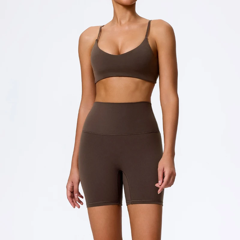 

New Summer Women's 2Pcs Sleeveless Sports Set Gym Yoga High Waist Breathable Legging And Sports Bra Two-piece Female Sportswear