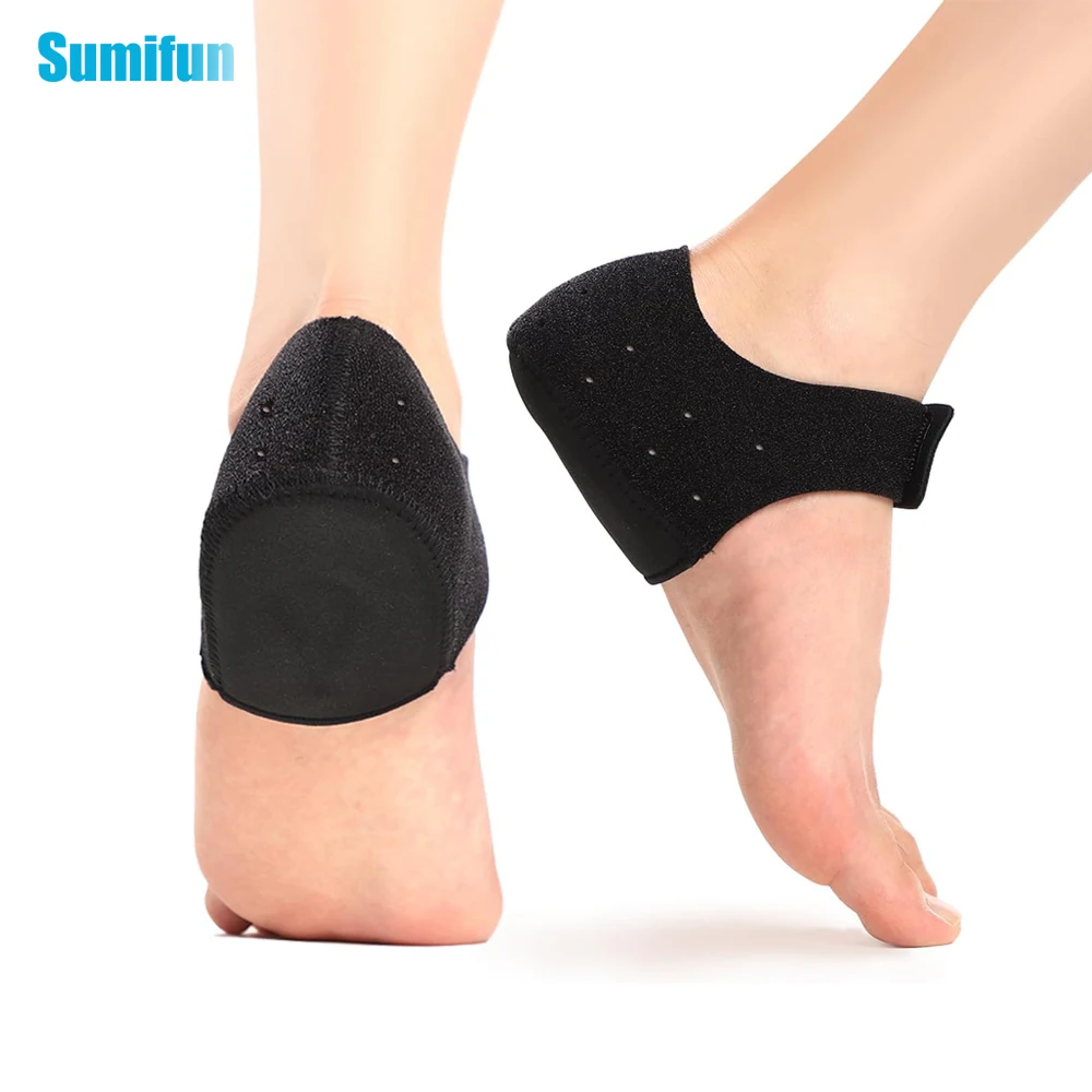 2/4/6 Stuks Sumifun Voet Hak Protector Fasciitis Plantaris Inserts Hiel Pads Gebarsten Droge Achilles Hielspoor pijnbestrijding Herbruikbare