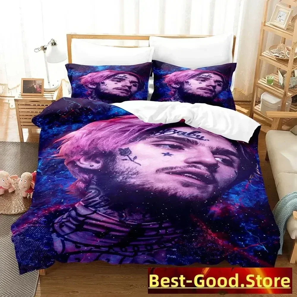 Popular Lil Peep Bedding Set Single Twin Full Queen King Size Bed Set Adult Kid Bedroom Duvetcover Sets Anime parure de lit Bed