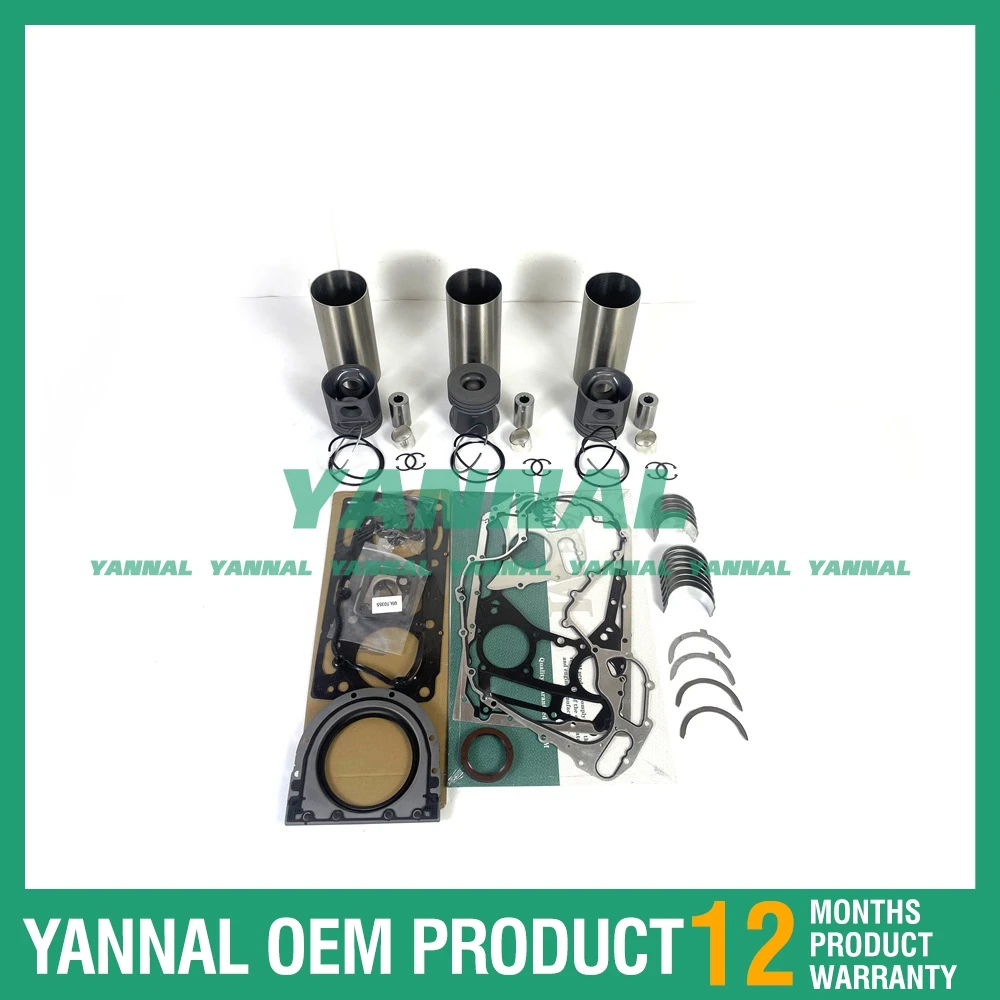 

Cylinder Liner Kit With Gasket Set Bearing For Perkins 1103B-33T Excavator Engine Parts