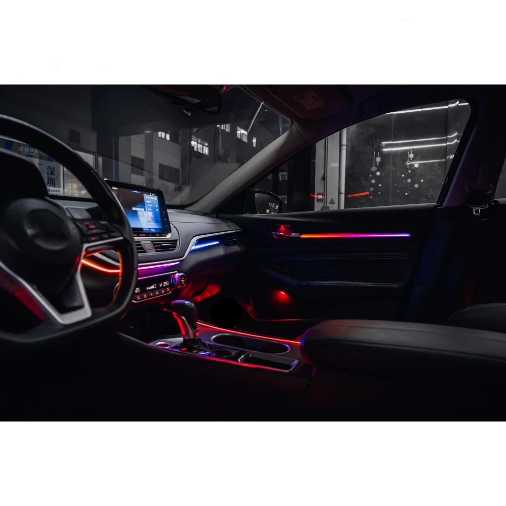 For Nissan Alitima 2019-2023 LED Ambient Light Car Interior dynamic led guiding light Auto Center Console Door Decorative Lights