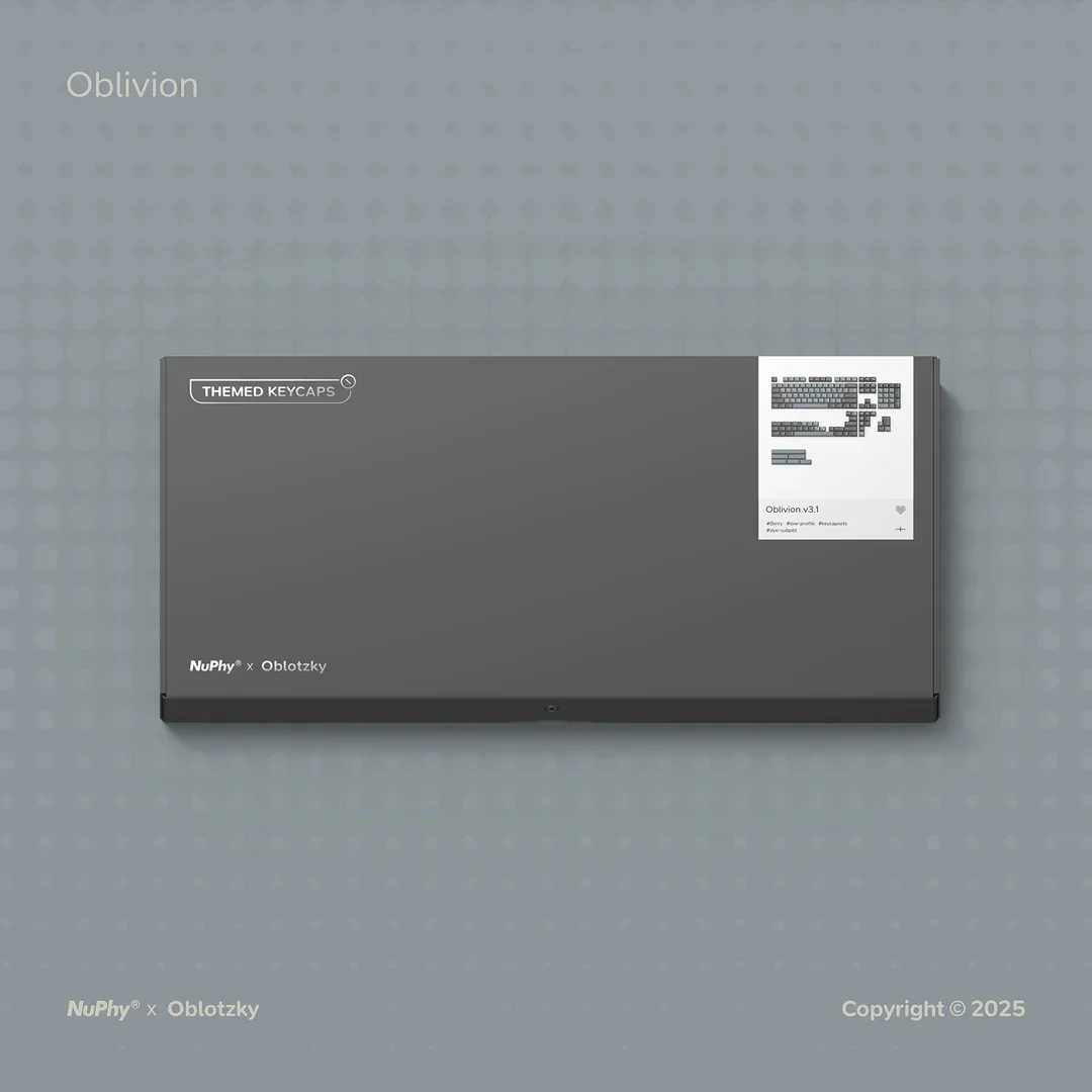 Oblotzky Oblivion Keycaps Berry Profile Dye-sub PBT Keycaps Compatibility for NuPhy Air Series Supported AIR60/75/96
