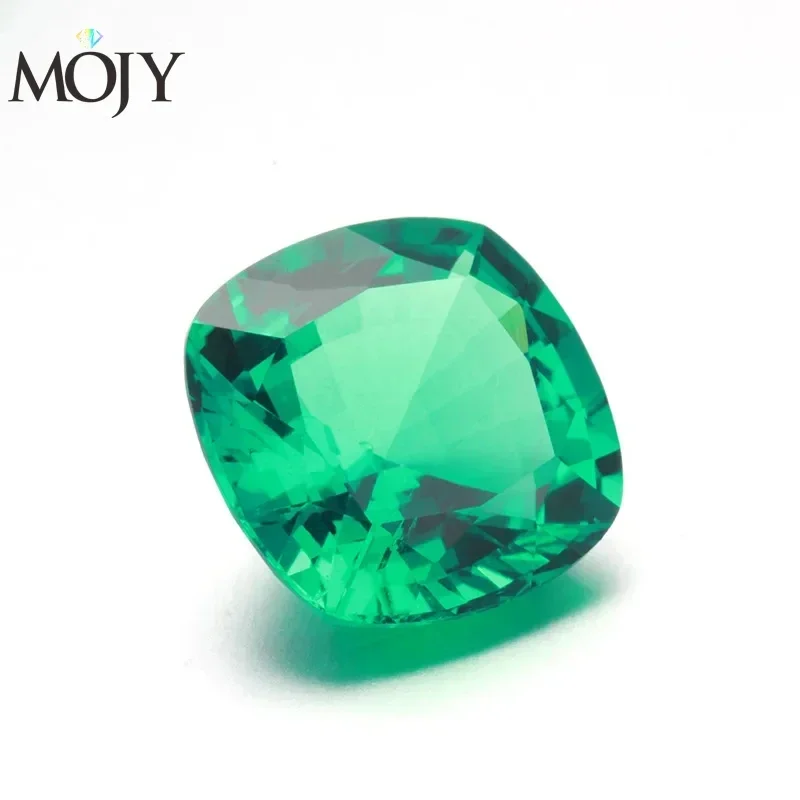 

MOJY Wholesale 3mm ~ 12mm Laboratory Water Thermal Laboratory Planting Colombia Pagoda Emerald Synthetic Jade Jade Bare Stone