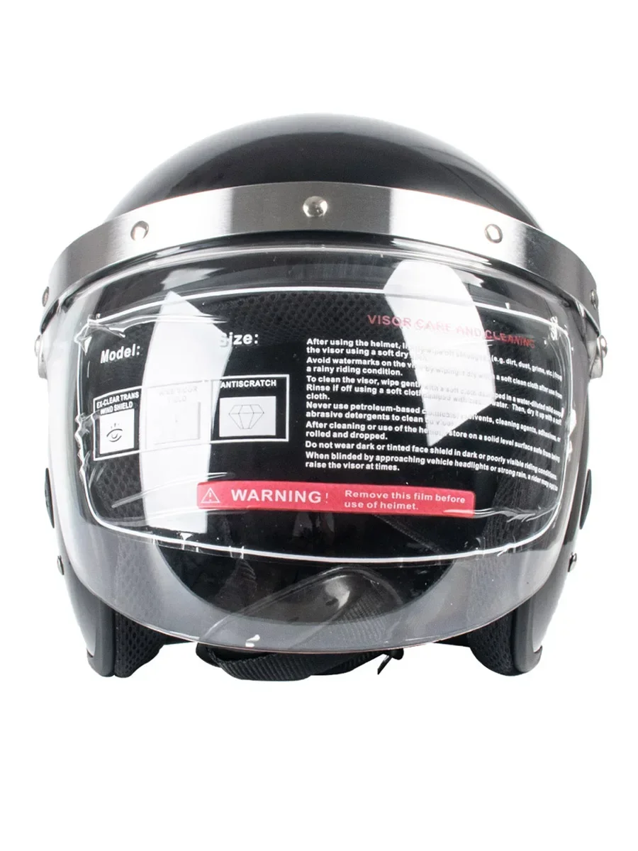 

Full protective riot helmet, French protective cap, steel helmet with mask security on duty patrol security