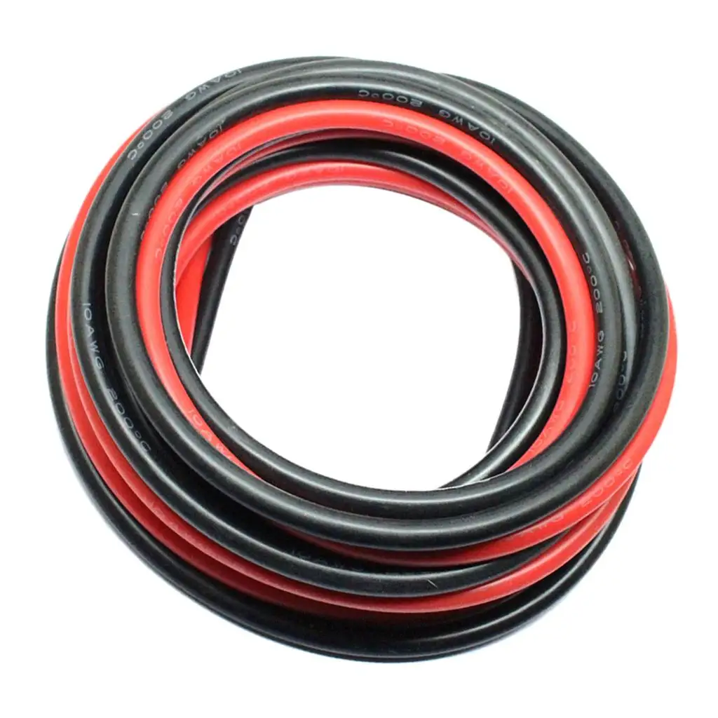 Flexible Silicone Wire 10AWG Heatproof Low Resistance Copper Insulator Power Cord for Automotive and Electrical Equipment