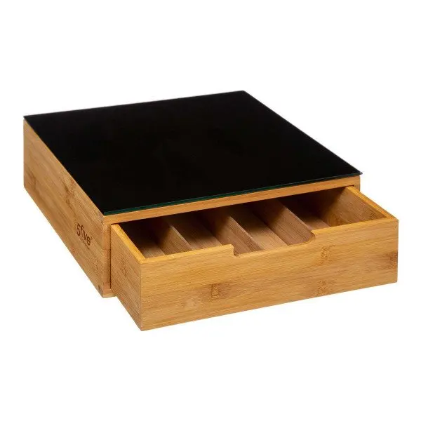 STARLEY-Cajón para cápsulas de café (bambú)30X30X10CM
