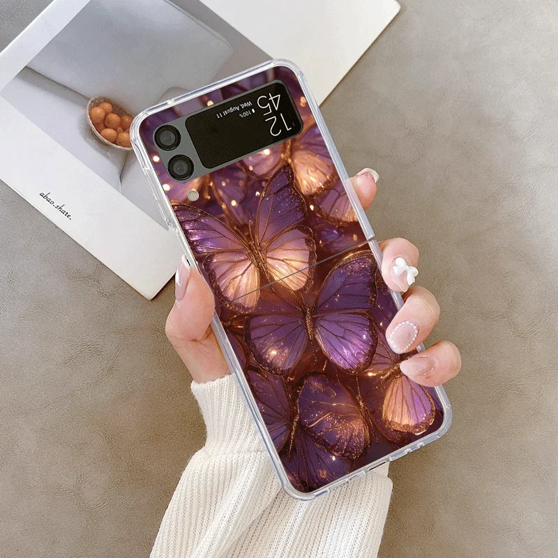 حافظة لهاتف سامسونج جالاكسي Z Flip 7 Flip6 5 4 3 5G قابلة للطي لهاتف Z Flip7 Flip 5 Shell